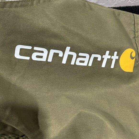 🔥🔥 CARHARTT Lightweight Polyester Cargo Shorts Army Green Sz Large - PERFECT - Picture 6 of 7